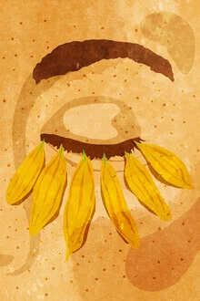 Illustration von Raissa Oltmanns: verspielte Augen mit Blumenmustern