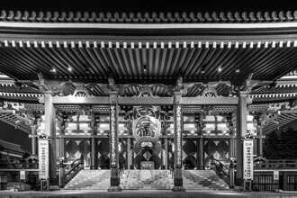 Photo art by Melanie Viola: close-up of Senso-ji Temple in Tokyo