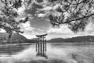 Photo art by Melanie Viola: Historic Itsukushima Shrine on Miyajima.