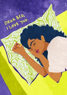 Illustration by Raissa Oltmanns: cheerful love letter to the bed