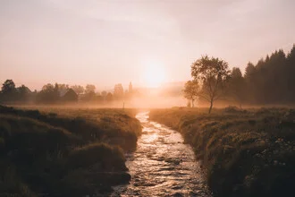 Photo art by Johannes Hulsch: serene landscape in Schwarzwassertal at sunset