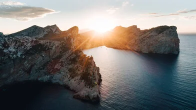 Photo art by Johannes Hulsch: sunrise over Cap Formentor, Mallorca