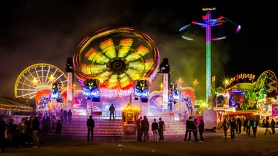 Photo art by Christoph Kalck: fairground Transformer ride at a Stuttgart funfair