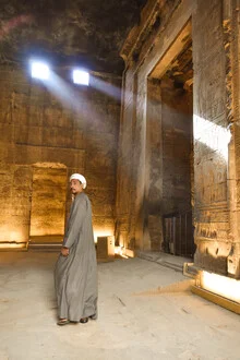 Photo art by Lotte Wildiers: View of the Edfu Temple in Egypt at sunset.