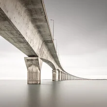 Photo art by Ronny Behnert: bridge on Île de Ré, calm clouds and water