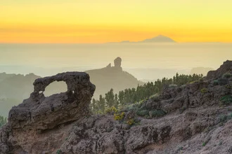 Photo art by Michael Valjak: Evening view from Pico de las Nieves on Gran Canaria