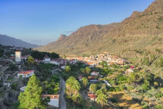 Photo art by Michael Valjak: serene landscape of Fataga in Gran Canaria