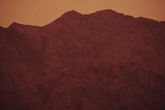 Photo art by Tal Paz-Fridman: soft colors of Edom mountains at twilight.