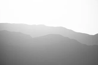 Photo art by Tal Paz-Fridman: tranquil landscape with mountains in shades of gray