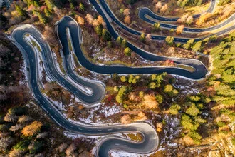 Fotokunst von Achim Thomae: Herbstlandschaft am Malojapass in der Schweiz