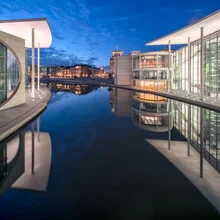 Photo art by Achim Thomae: Government District Berlin at blue hour