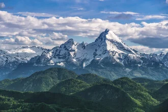 Fotokunst von Achim Thomae: Blick auf den Watzmann im Frühling