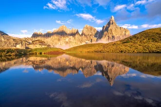 Beautiful photo art by Achim Thomae: golden hour over the Dolomites