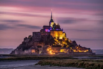 Photo art by Achim Thomae: Le Mont Saint Michel at sunset in Normandy. Photo art by Achim Thomae: Le Mont Saint Michel at sunset in Normandy.
