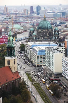 Photo art by Yehuda Swed: Berlin from above, vibrant city landscape.