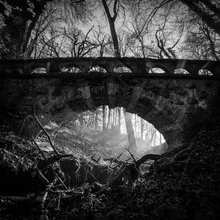 Photo art by Michael Schaidler: sunlight over an old bridge in Germany