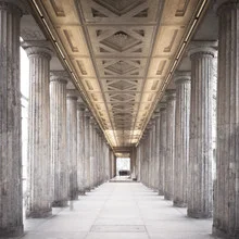Photo art by Rafael Dols: Symmetrical columns on Museum Island, calm perspective