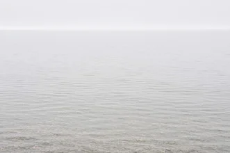 Photo art by Schoo Flemming: calm coastline with water and fog