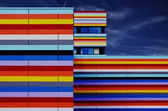 Photo art by Michael Köster: Geometric lines and colors in the sky
