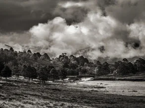 Photo art by Jörg Faißt: cloudy sky over the Scottish Highlands