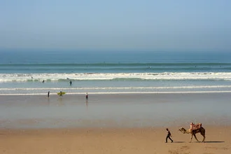 Beautiful photo art by Saskia Gaulke: Surfing in Taghazout, Morocco.