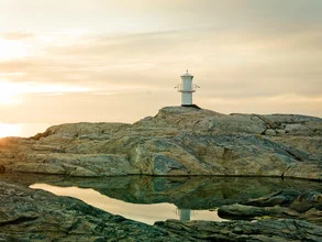Photo art by Daniel Stöltzner: steps to the lighthouse at sunset on the coast