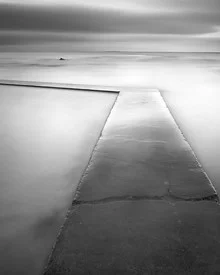 Photo art by Ronnie Baxter: calm seascape featuring reflective water.