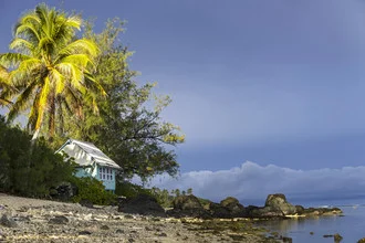 Photo art by Ursula Fleiß: dramatic thunderstorm mood over the South Pacific