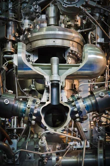 Photo art by Gregor Ingenhoven: dynamic shot of a rocket in technical design