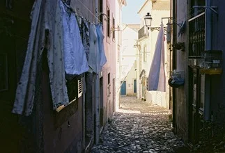 Photo art by Christian Kluge: calm alley in the old town of Lisbon
