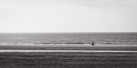 Photo art by Ralf Martini: sepia-toned coastal view with horizon and sand.