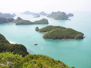 Photo art by Johann Oswald: calm sea view of Ang Thong National Marine Park