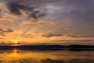 Photo art by Stefan Glatzel: calm sunrise over Loch Fyne in Scotland