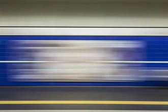Photo art by Michael Meinhard: Abstract motion in a subway station