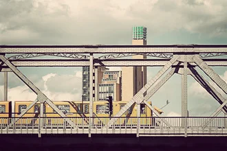 Photo art by Michael Belhadi: Gleisdreieck in Berlin, urban vibe and dynamic lines