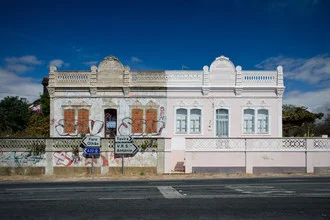 Photo art by Jochen Fischer: A decaying house in Portugal with new charm.