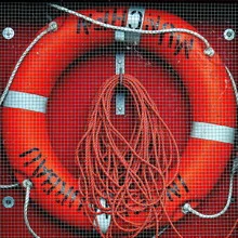 Photo art by Anuschka Wenzlawski: orange rope and lifering in focus
