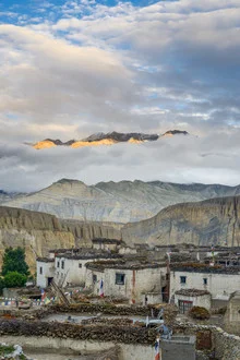 Photo art by Dirk Steuerwald: Sunrise over the high desert landscapes of Nepal