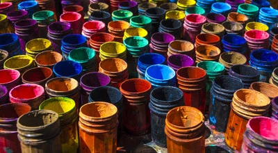 Colorful photo art by Davide Carnevale: vibrant colors in La Paz, Bolivia