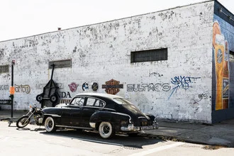 Photo art by Daniel Schoenen: vintage car on the street in Brooklyn, New York