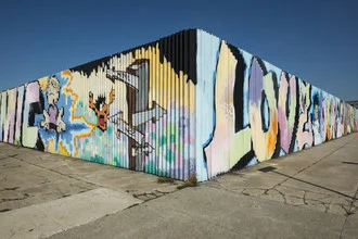 Wall art by Daniel Schoenen: graffiti in the Williamsburg neighborhood of New York