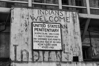 Photo art by Stefan Balk: Alcatraz with an intriguing graffiti wall