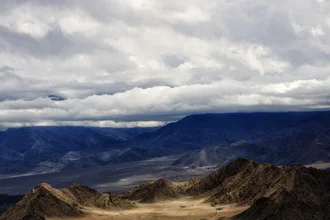 Photo art by Jagdev Singh: wide view of the moon landscape with gentle colors.