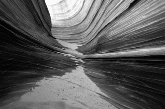 Wall art by Peter Fauland: gentle sandstone cliffs in the desert