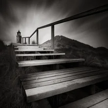 Photo art by Ronny Behnert: Atmospheric capture of the Quermarkenfeuer at the North Sea