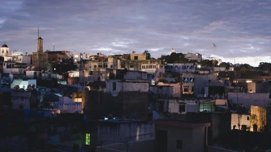 Photo art by Chris Blackhead: glimpse of the Medina in Tangier, Morocco.