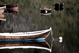 Photo art by Steffen Rothammel: fishing boat on calm Norwegian waters