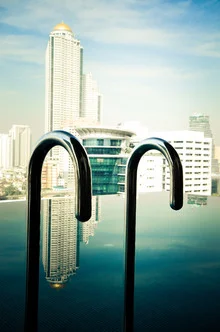 Photo art by Gabriele Spörl: serene swimming pool in an urban setting