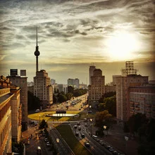 Photo art by Gordon Gross: urban sunset over Berlin in summer
