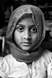 Photo art by Jagdev Singh: an innocent girl with graceful eyes